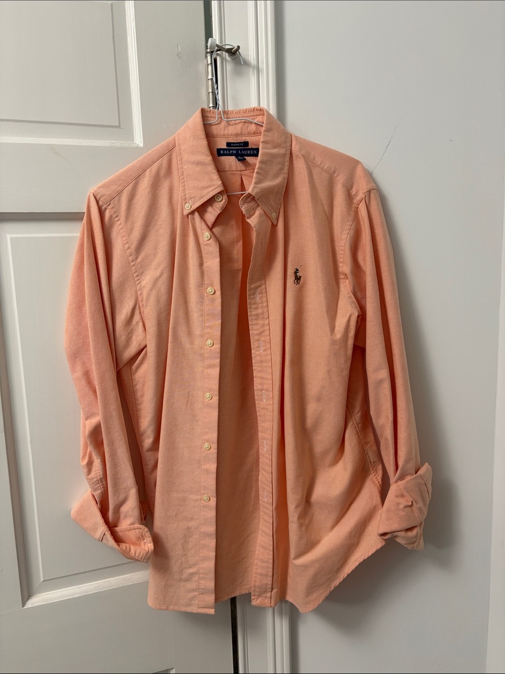 Ralph Lauren Women’s  Peach Button-Down Oxford Shirt